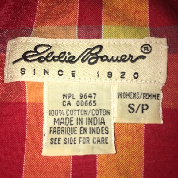 Eddie Bauer Plaid Sleeveless Blouse - Picture 5 of 5